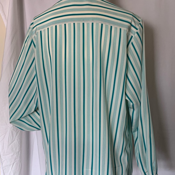 Vintage, long sleeve, button-down blouse striped - Picture 5 of 8